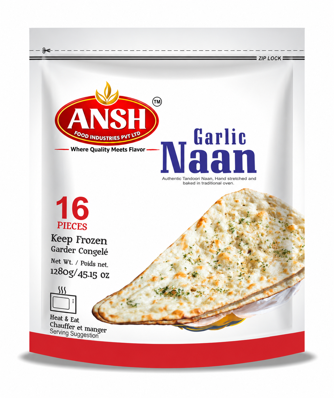 Authentic Garlic Naan